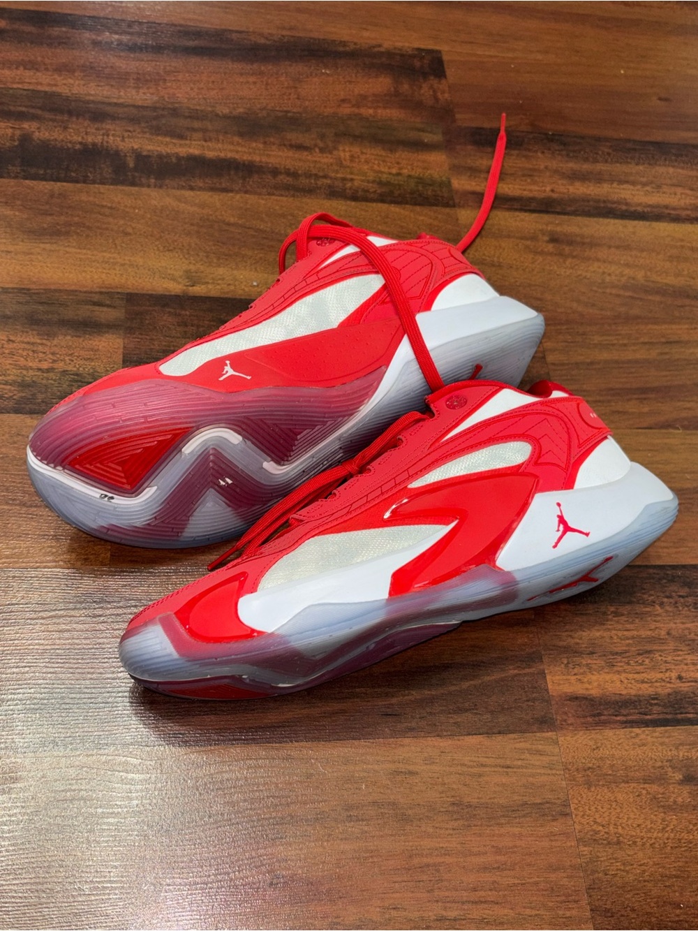 Jordan Men’s ' Red and White Low-Top Sneaker